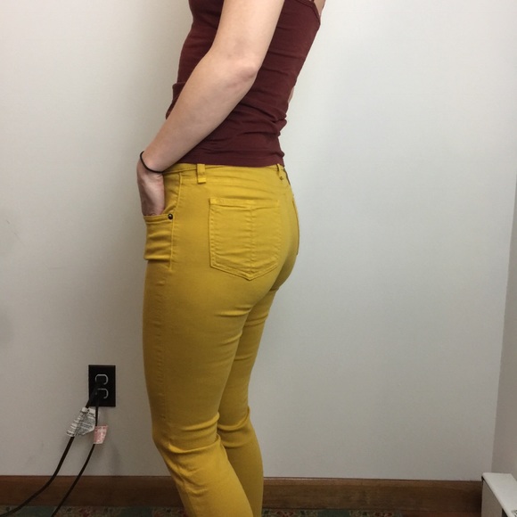NWT Rag & Bone Mustard Capri Zipper Crop Jeans - Picture 4 of 8